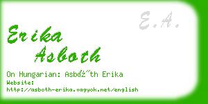 erika asboth business card